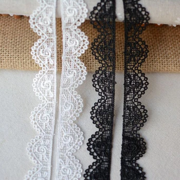 

10yards width 2cm Black white water soluble embroidery lace and lace DIY dress doll dress decorative lace accessories