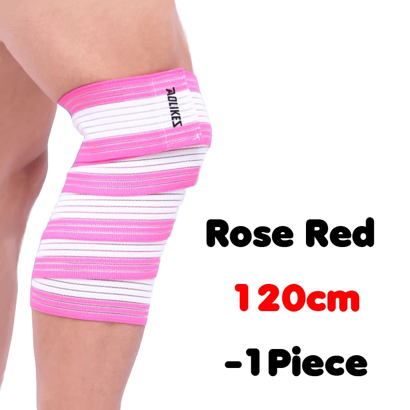 120cm Rose Red 1 шт., 70-180 см, поддержка колена для спорта, наколенники, эластичная повязка, бандаж для баскетбола, Налокотники и наколенники, компрессионные наколенники - Цвет: 120cm Rose Red