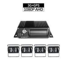 4 шт. AHD 2.0MP камеры 4CH 3g сети gps позиционирования 1080 P двойной SD карты 256 г автомобиля видео Регистраторы мобильный видеорегистратор Наборы Remote Monitor