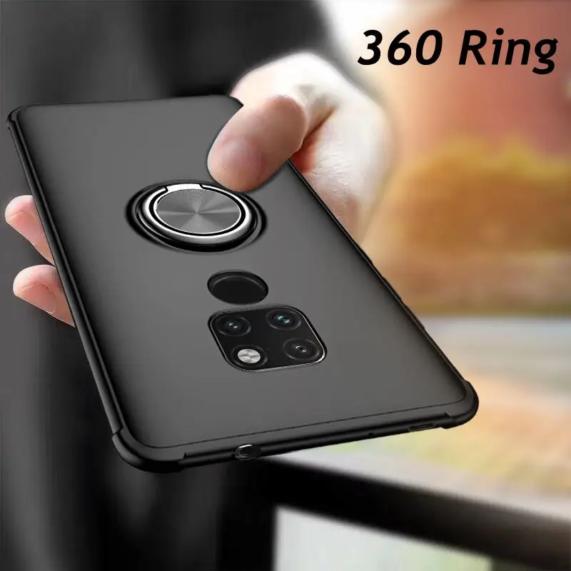 

Case For Huawei p30 pro p20 lite Finger Ring Magnet Soft Silicon Cover For Huawei nova 3 3i 4 mate20 10 pro lite honor8x 10 Case