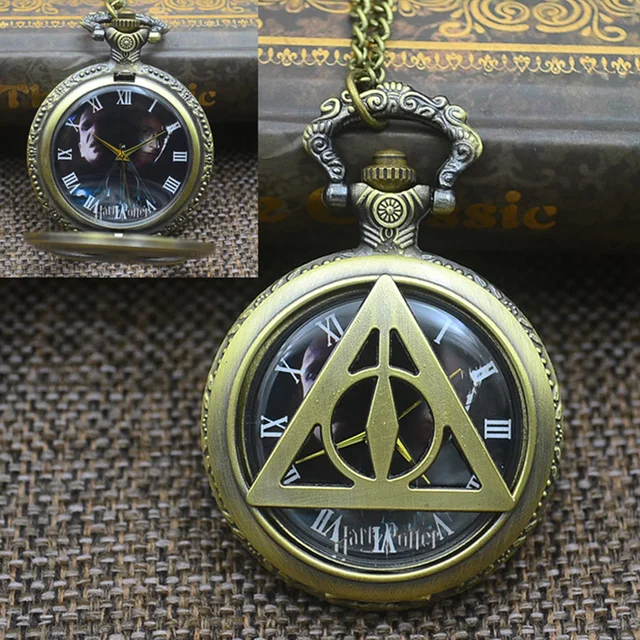 Quarzo Di Modo Di Harry Potter Orologio Da Tasca Collana Donne Retro Vintage Uom Quarzo Di Modo Di Harry Potter Orologio Da Tasca Collana Donne Retro Vintage Uom