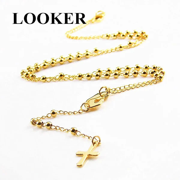 

Kalung Katolik Rosario Women Jewelry Necklaces Pendants Titanium Stainless Steel Fine Jewelry Lobster Clasp Chain Cross Necklace