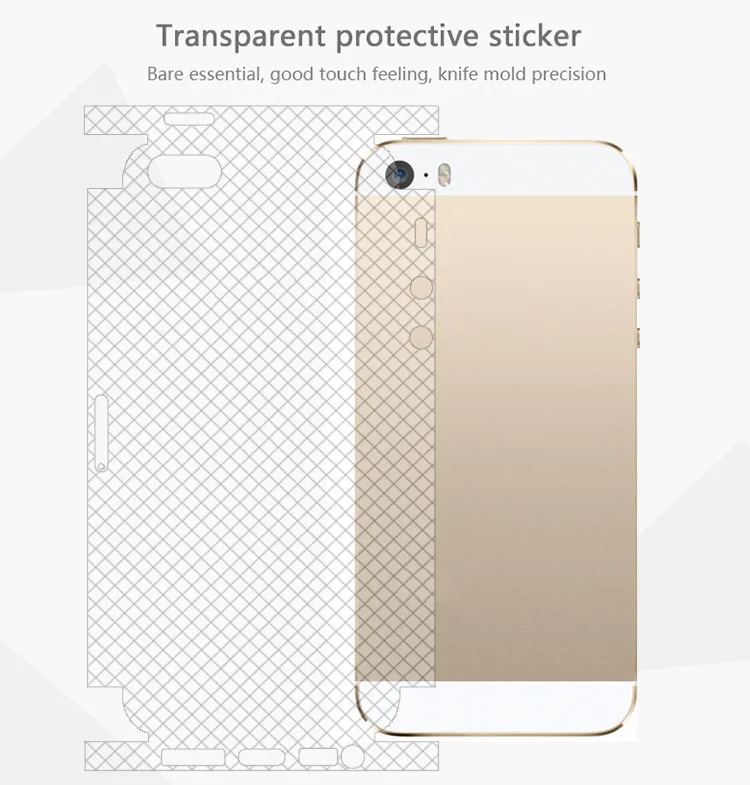 2016NEW matte transparent back film stickers for iphone 44s55sin mobile screen protector highscreen (7)