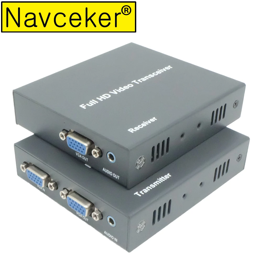 DT215V 660ft сетевой VGA по IP аудио сплиттер удлинитель Ethernet Cat5e Cat6 кабель 1080P LAN видео