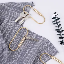 Латунный брелок маленький держатель для ключей зажим EDC дорожный металлический органайзер карманная папка Портативные подарки мини кошелек Мода