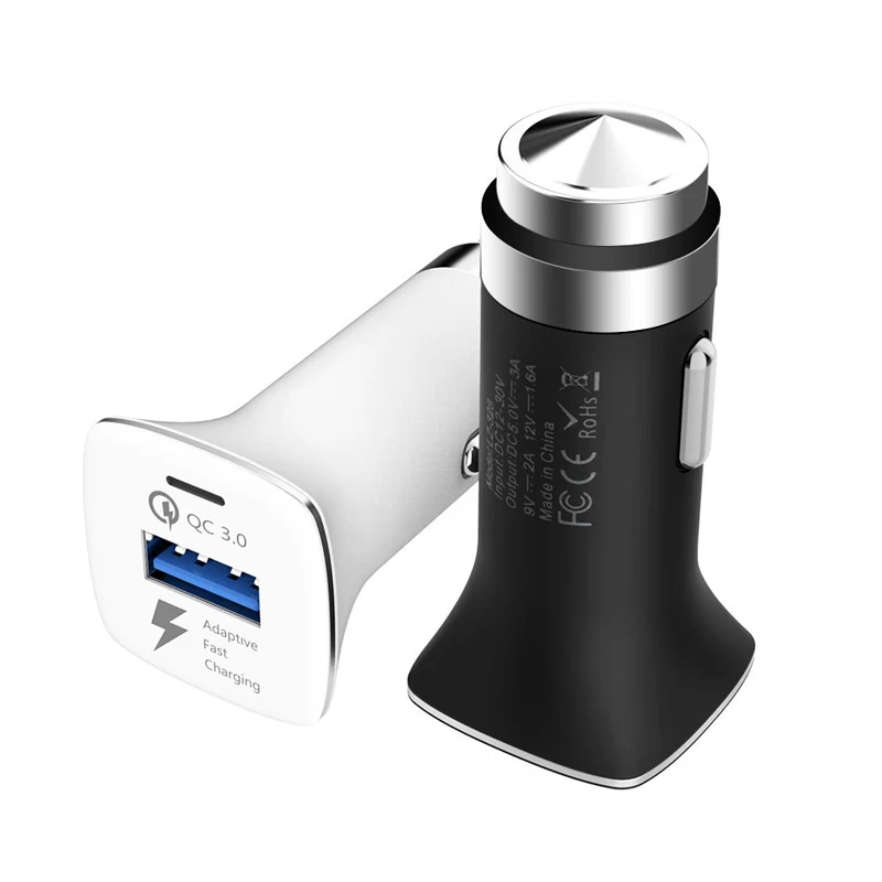 

Safety hammer USB Car Charger Quick Charge 3.0 Mobile Phone Charger Fast QC3.0 Car-Charger for iphone Samsung Huawei Adapter