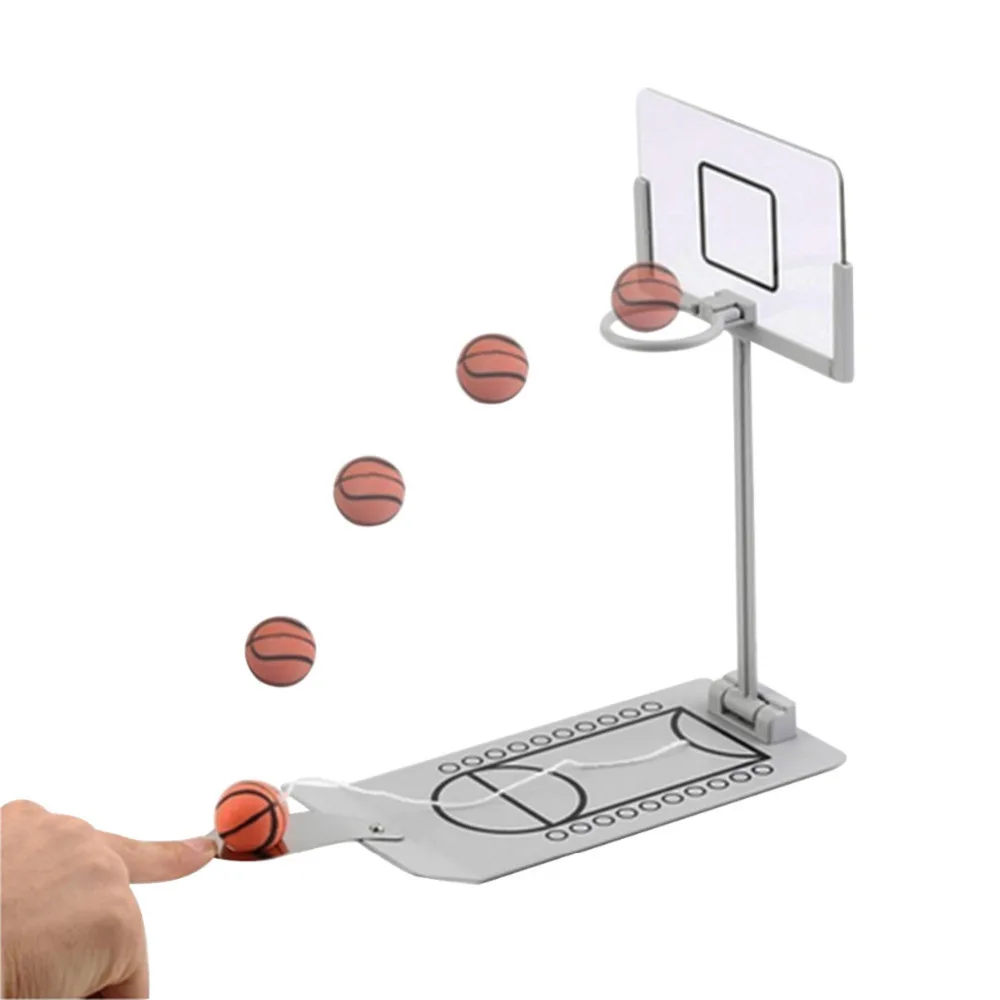 1 Set Office Desk ball Finger Basketball Rack Creative Foldable Mini