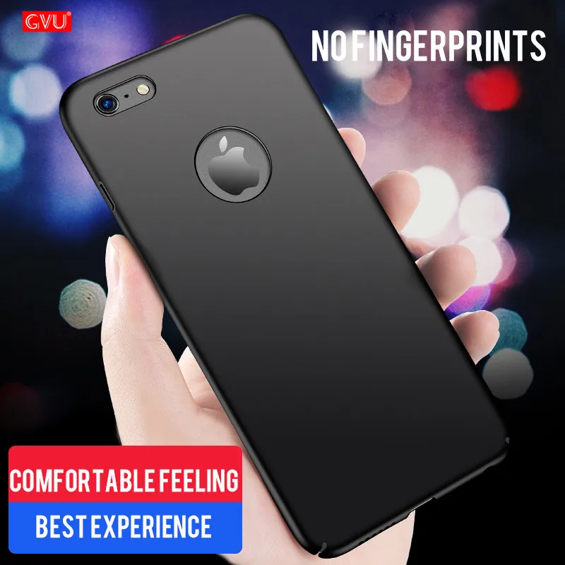 

GVU Frosted Slim Case for iphone 7 8 Plus X XR XS MAX PC Simple anti-fall Solid color shell For iPhone 6 6S Plus Anti-skid cover