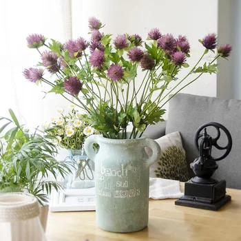 

Artificial Flower Three-pronged Parsley Celery Simulation Fake Flowers Dandelion Thistle Wedding Valentine's Day Home Decoration