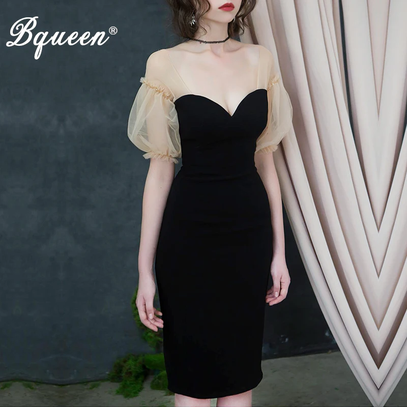Lanterne Noir Maille Pour Haute V Femme 2019 Robe Manches Col Taille Bqueen Avec Nouvelle Sexy En ZPkiXOu