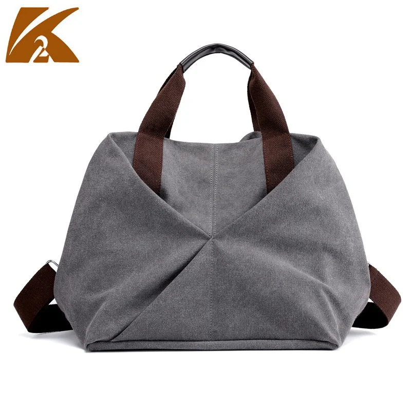 

KVKY New Fashion Pleated Messenger Bags Women's Handbag Large Capacity Casual Shoulder Canvas Bag