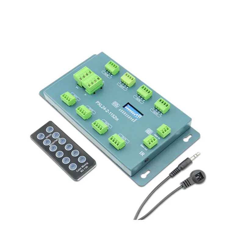 

12-24VDC input 2A*24 channels output LED DMX Decoder Constant Voltage LED DMX Controller Series PXL24-2-1152IR