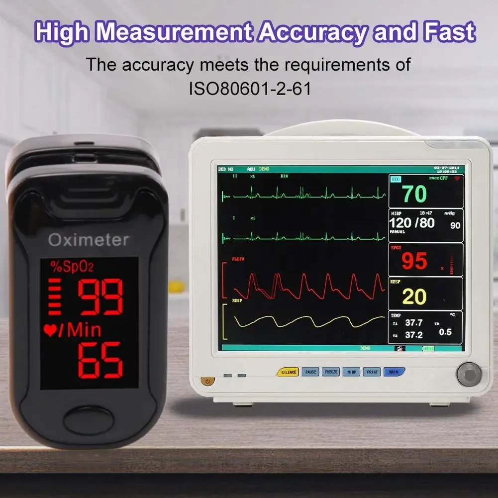 

Medical Digital Fingertip pulse Oximeter Blood Oxygen Saturation Meter Finger SPO2 PR Monitor CE Portable health care device