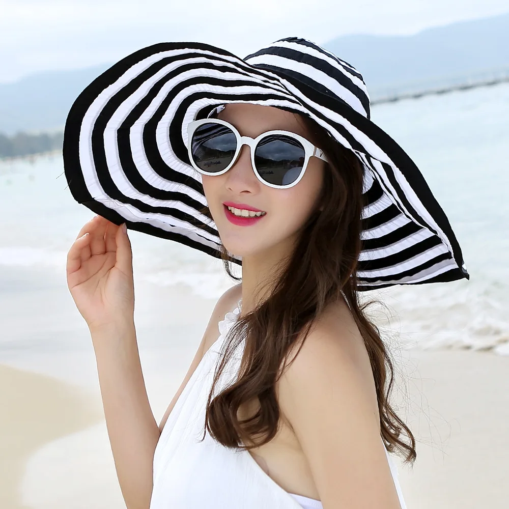 

Sun Hats Women Large Brim Straw Hat Outdoor Beach hat top Summer Caps Chapeu Feminino fishing fashion girls