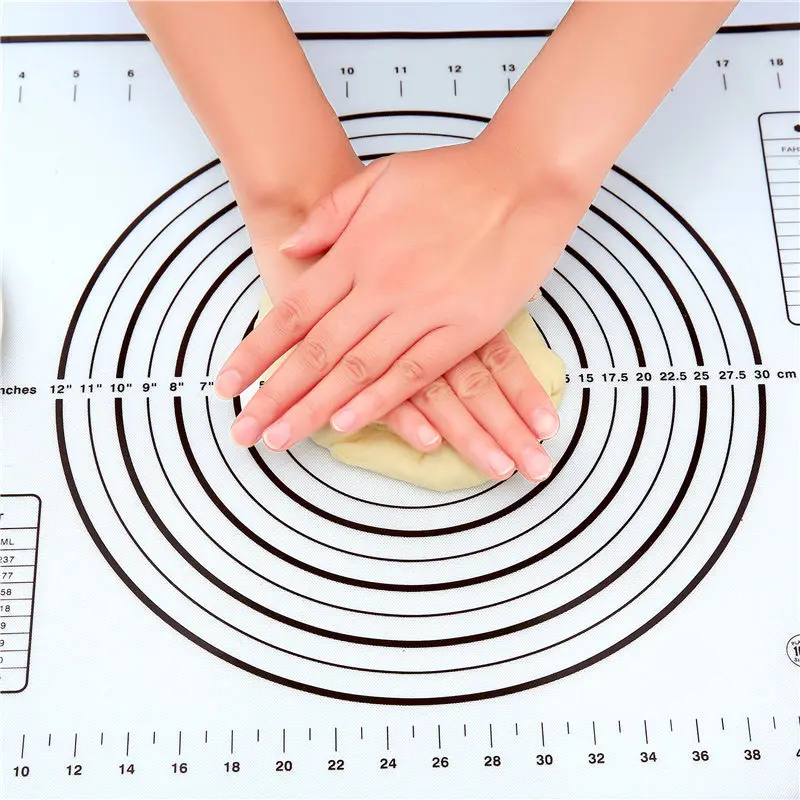 Image 60*40CM Baking Liners Dough Silicone Bake Mat sugar craft Pastry Roll Non stick Sheet Table Pad Kitchen cooking tools