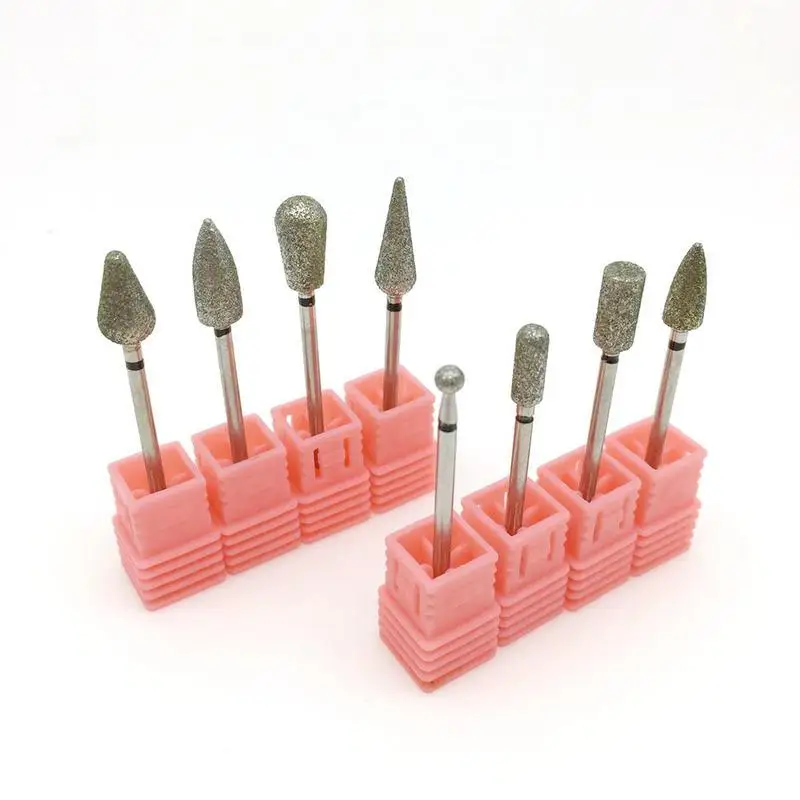 

8 Type Diamond Nail Drill Bits Rotary Burr Bit Pedicure Tools Electric Nail Manicure Machine Drill Accessories Nail Mills