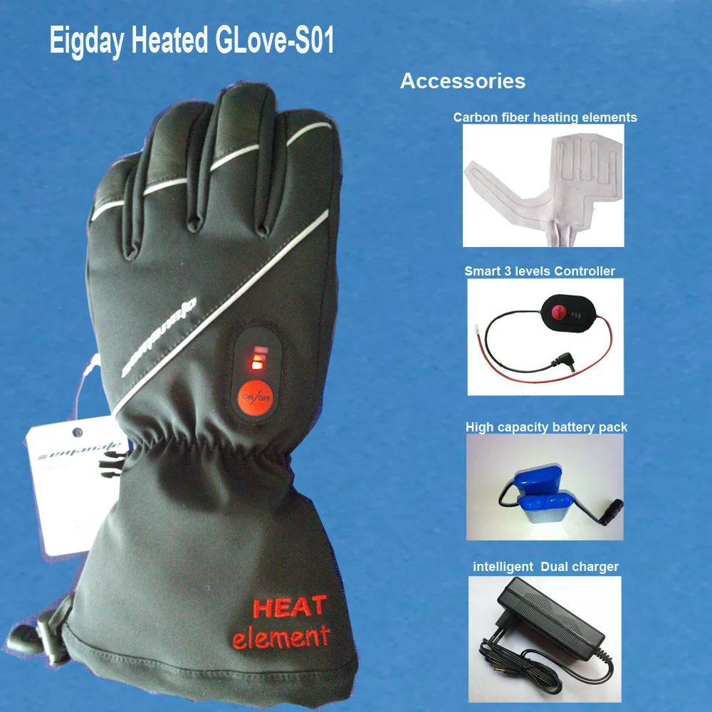 

4V 2000MAH Outdoor Sports Leisure Heated Gloves Ski Gloves 2016 Skating Motorcycle Ride Warm Winter Gloves Lithium Electricity