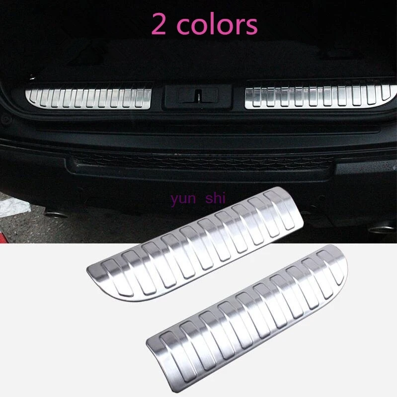 2 pcs 304 Stainless Steel Car Trunk Guard Plate Sticker For Land rover Range Rover sport 2014-2017 Bumper Protection Accessories