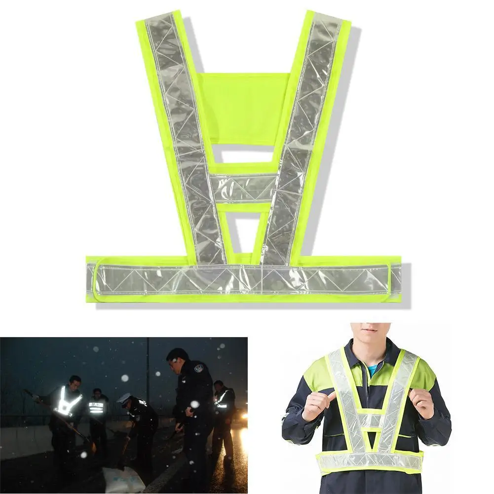 

Car Motorcycle Reflective Safety Clothing High Visibility Safety Reflective Hi Viz Vest Warning Coat Reflect Yellow Stripes
