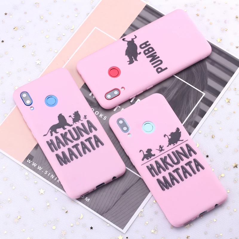 

For Xiaomi Mi Redmi Note 5 6 7 8 9 lite Pro Plus Hakuna Matata Lion King Candy Silicone Phone Case Cover Capa Fundas Coque