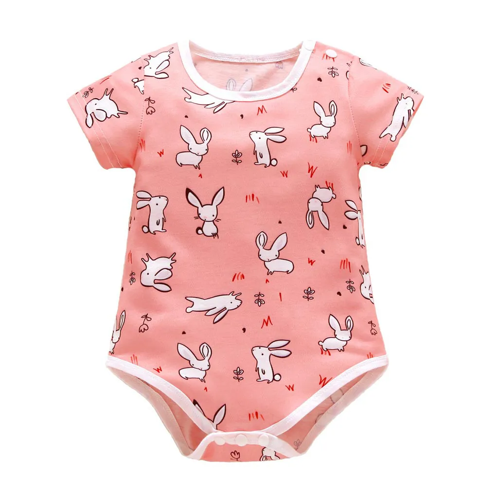 

Creative Toddler Newborn Baby Boy Girl Romper Playsuit Clothes Short Sleeve Easter Day Rabbit Print Jumpsuit Romper Jumpsuit