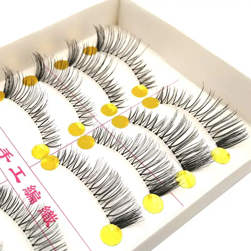 10 Pairs Handmade Sparse False Eyelashes Long Makeup Black Fake Eye Lashes Beauty Make Up