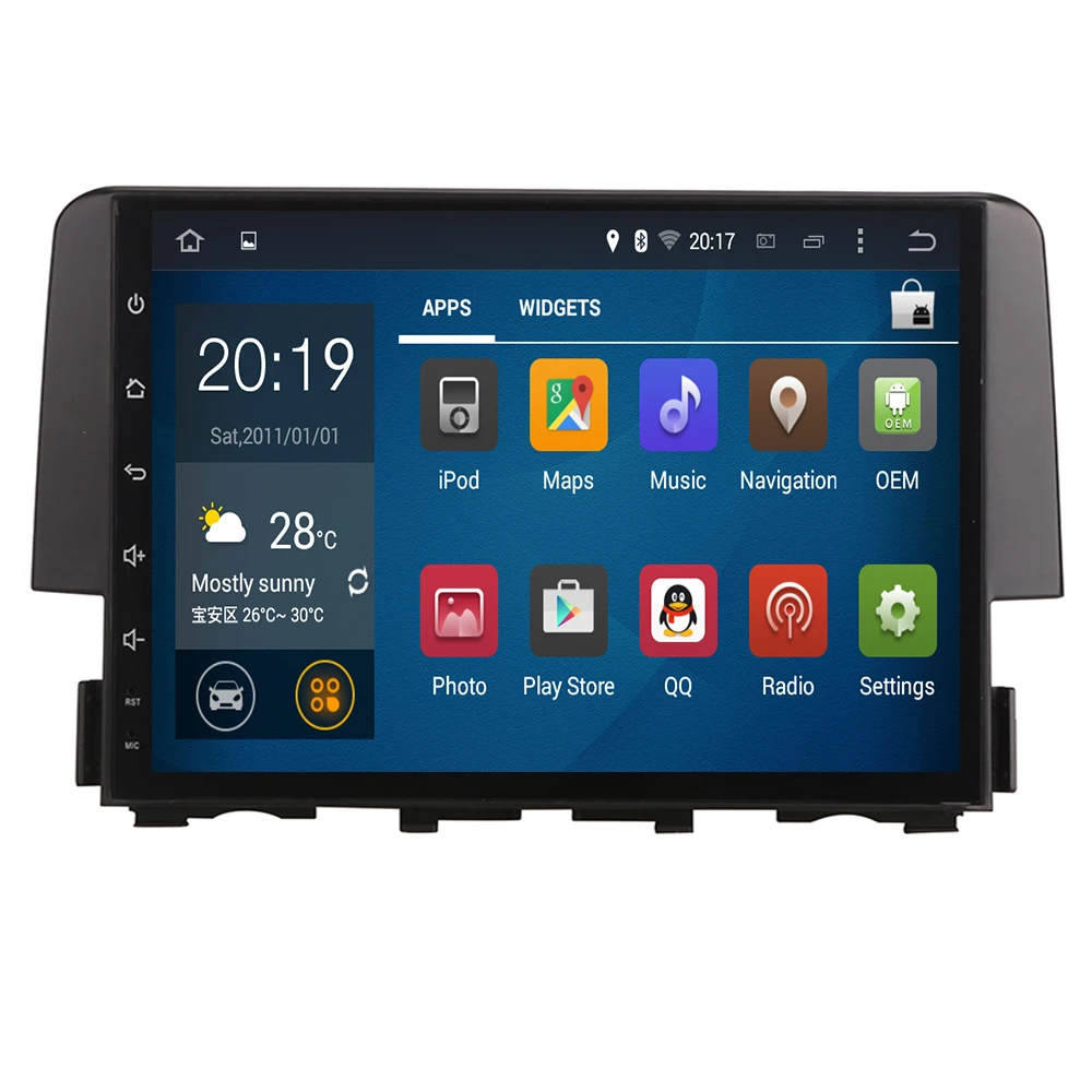 Sale 10.2" Android 9 4+32G DSP Car DVD Player GPS navigation For HONDA CIVIC 2015-2019 head unit multimedia player tape recorder 2