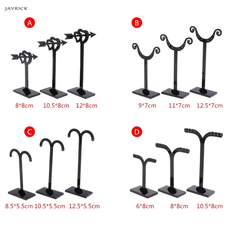 JAVRICK 1 компл. 3 размера акриловые серьги чашка/стрелка/ветка/светильник в форме Дисплей Держатель для полки стойки Ювелирные изделия Органайзер стойки