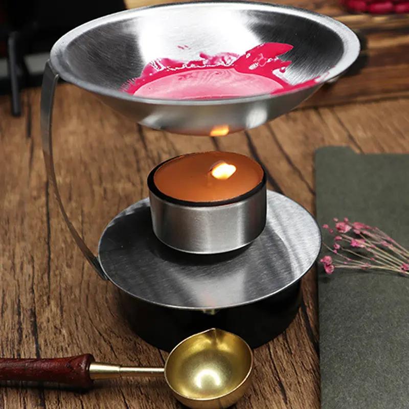 

New Adjustable Fire Height Wax Warmer Melts Heater Wax Sticks Beads Melting Glue Furnace Tool Stove Pot For Wax Seal Stamp