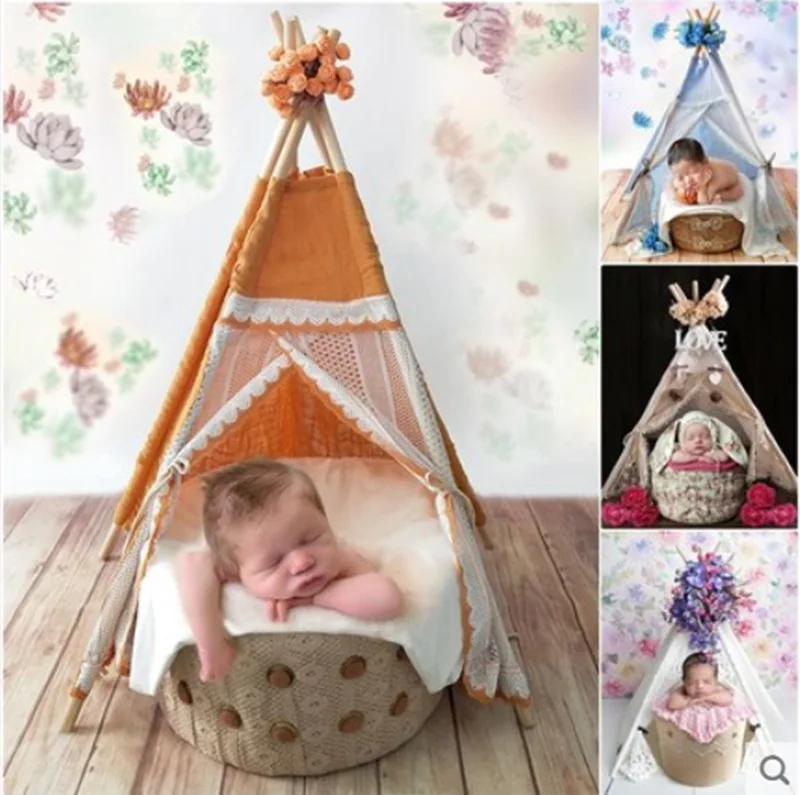 

Unique Newborn Baby Photography Props Mini Wigwam Tent Decoration Fotografia Accessories Infantil Studio Shooting Photo Prop