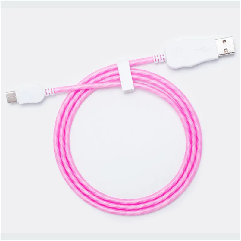 Светящийся USB кабель для зарядки 2 4 А Micro Type C передачи данных 1 м Samsung Galaxy Xiaomi Huawei