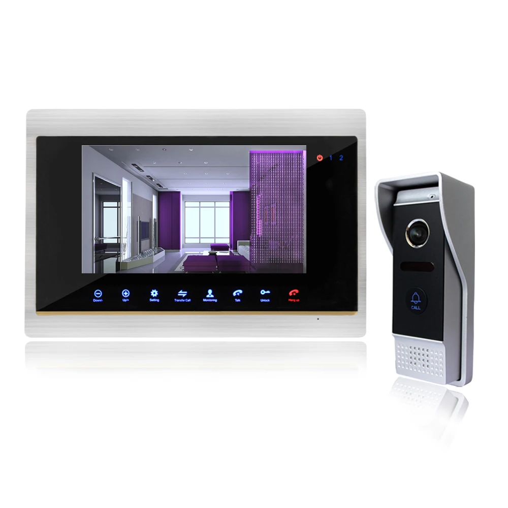 

Homefong 7" Wired Night Visual Video Door Phone Doorbell Intercom System Home Security TFT LCD Monitor Waterproof 1200TVL 1V1
