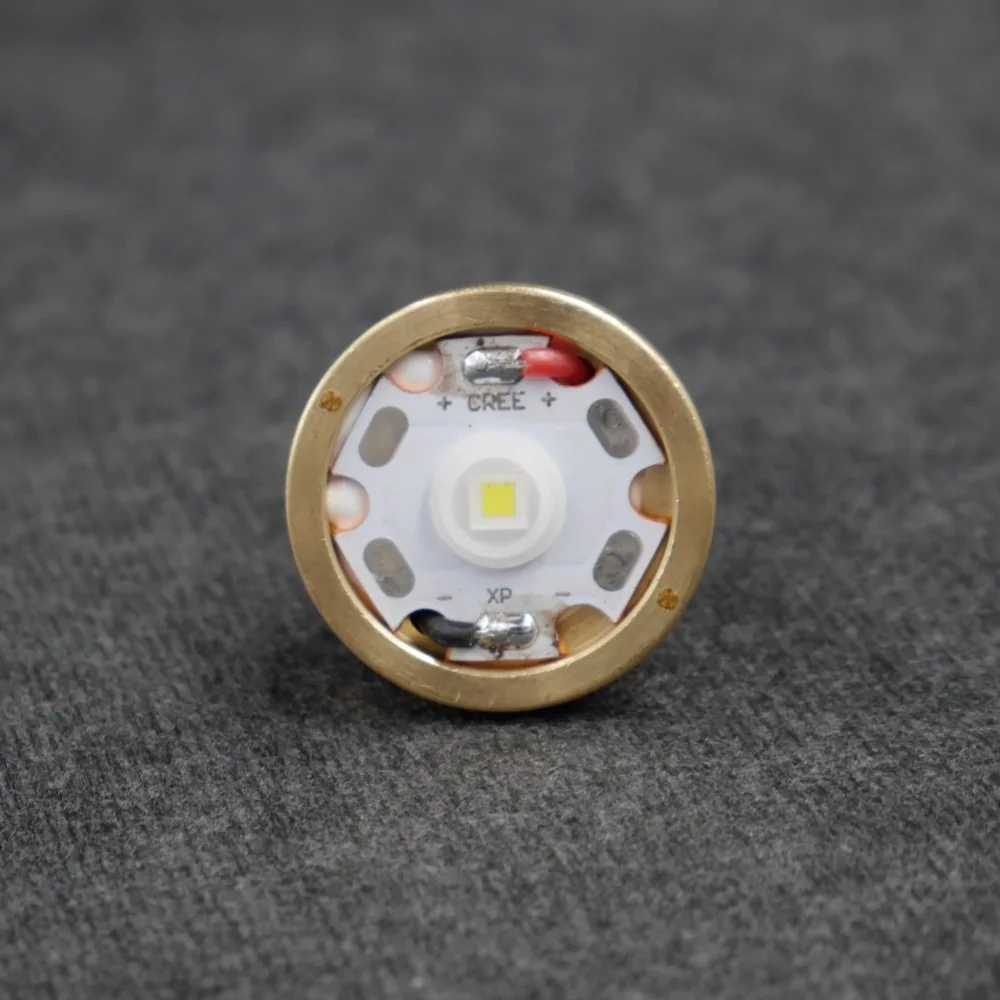 

New Cree XP-L HI V2 6500K 10*7135 IC 1 Mode (On/Off) 1600 Lumens Copper LED Module Drop-in for C8/C2 LED Flashlight