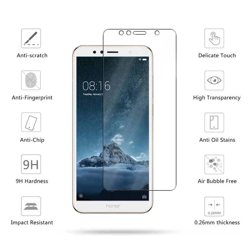 2.5D 0 26 мм 9H Премиум Закаленное стекло для Huawei Honor 7A 5 7 дюймов Защитная пленка