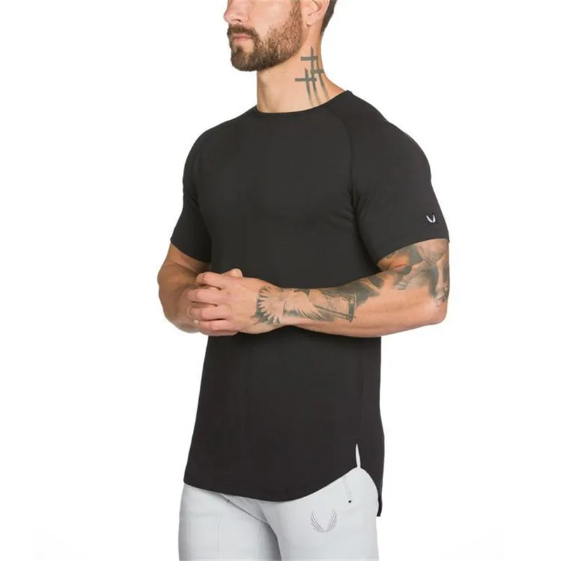 

2019 Summer Sport Running Short Sleeve Training T Shirt Brand Men Tees Tops High Quality O-neck T-Shirt Fit GYM Clothing