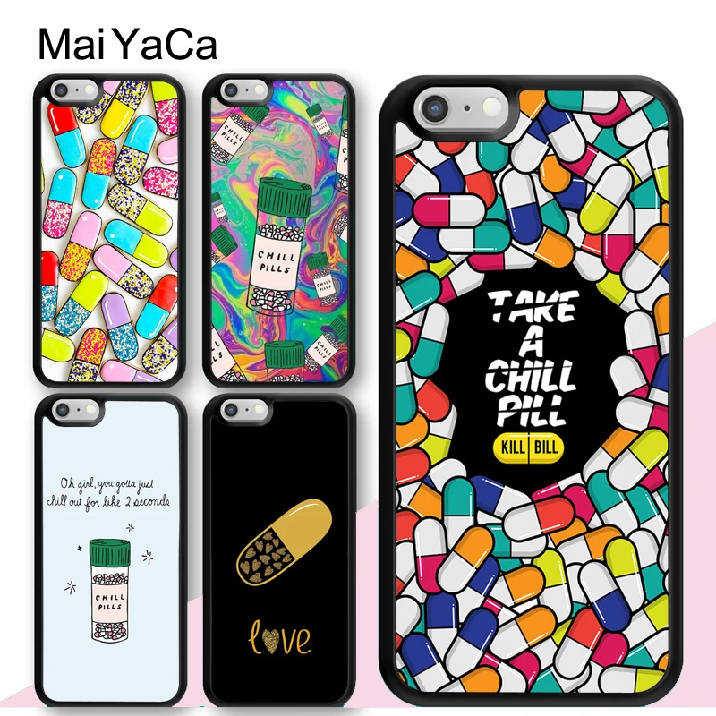 

MaiYaCa Medical Chill pills Style Soft Rubber Phone Cases For iPhone 6 6S 7 8 Plus XS Max XR 5S SE Back Cell Housing Cover