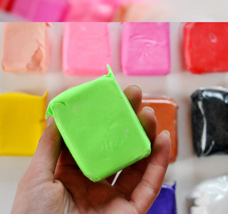 Lodo Macio Colorido Fornece Brinquedos Putty Argila Macia Luz Plasticina Playdough Lizun Encantos Goma Polímero Antiestresse Brinquedo 6 Argila de modelagem