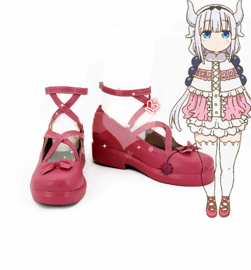Новое поступление Косплей Ботинки Kobayashi -san Chi no Maid Dragon Kanna Kamui обувь на заказ