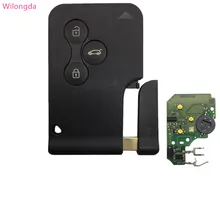 Wilongda Car accessories auto smart key smart card 434mhz pcf7947 7947 chip for Renault Megane 2 Scenic Card II Grand key
