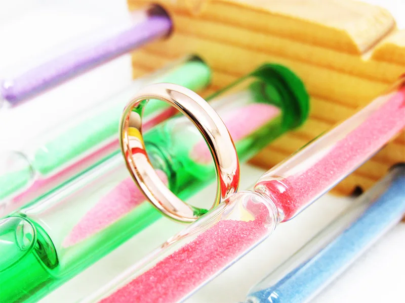 Розовое золото покрытие, вольфрам-Карбидное кольцо модное Ювелирное кольцо для Для женщин 4 мм