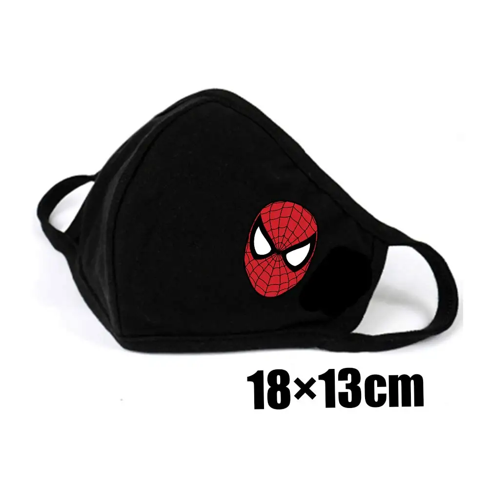 

Eshop Sprider man Anti-fog Mask Avengers Endgame Trendy Marvel Breathable Anti-haze Anti Dust Mouth Casual Boys Face Masks