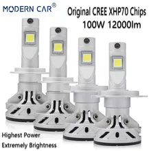 12000LM XHP70 Chips 100 w CONDUZIU a Luz Do Carro Do Carro moderno Lâmpadas de Farol Alto Baixo H4 H11 H7 9005 9006 880 h13 9012 Luzes Dos faróis de Nevoeiro