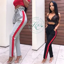 Pantalon de фитнес бегун mujer algodon con Cordon Модные Спортивные штаны брюки для фитнес-зала Женские Йога Велоспорт девушка