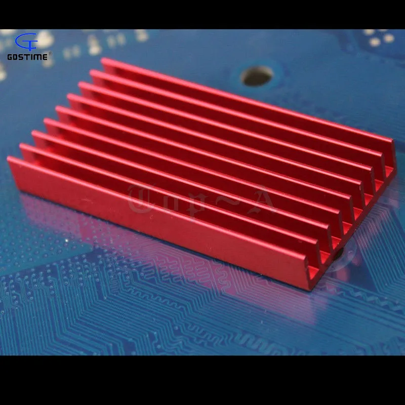 

Gdstime 1 Pcs 60x30x8mm Aluminum Heat Sink for Computer LED Power IC Transistor Rose Red Color 60mm x 30mm x 8mm