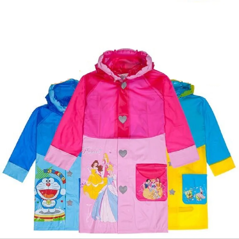 

Student Raincoats With School Bags Raincoat For Children Cartoon Kids boy Waterproof Rain Coat Girls Hiking Poncho Rainwear