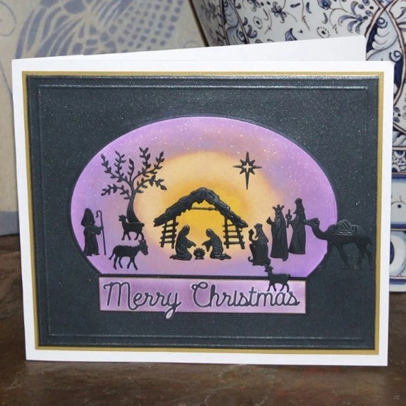 Nativà Metallo Fustelle Stencil per DIY Scrapbooking Album fotografico Goffratura Carte di carta Creazione di artigianato decorativo Fustellature  15