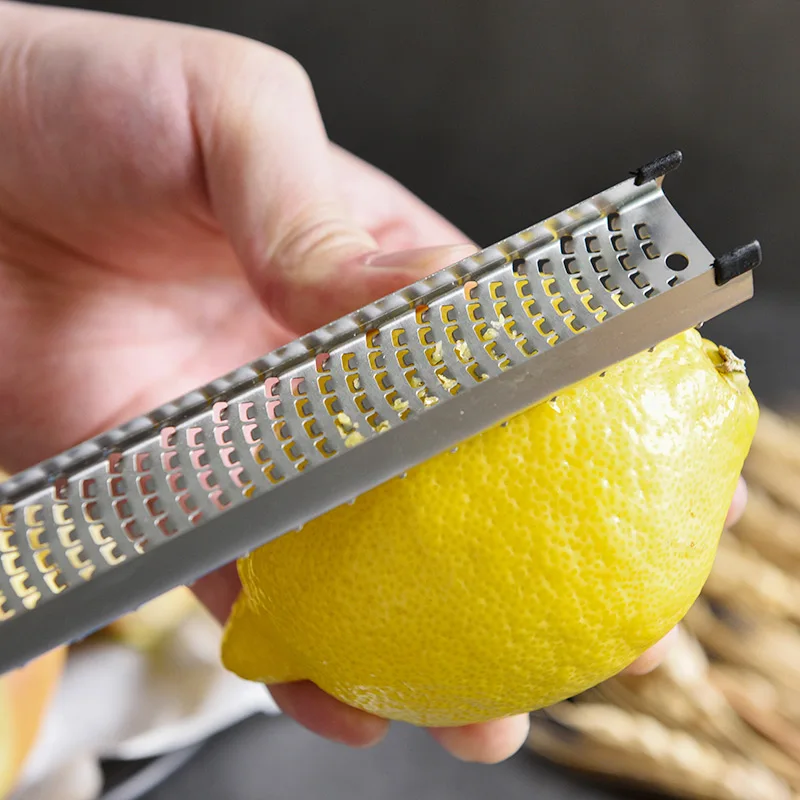 Multi-Function Stainless Steel Cheese Grater Lemon Fruit Chocolate Butter Zester Non-Slip Handle Fruit Grater Kitchen Gadget