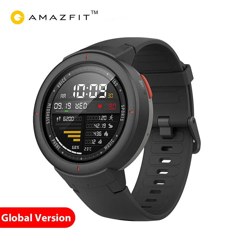 Продажа Xiaomi Amazfit Verge, английская версия, Смарт часы, 1,3 дюймов, AMOLED экран, набор и ответ на звонки, улучшенный HR сенсор, font b gps b font , Смарт часы
