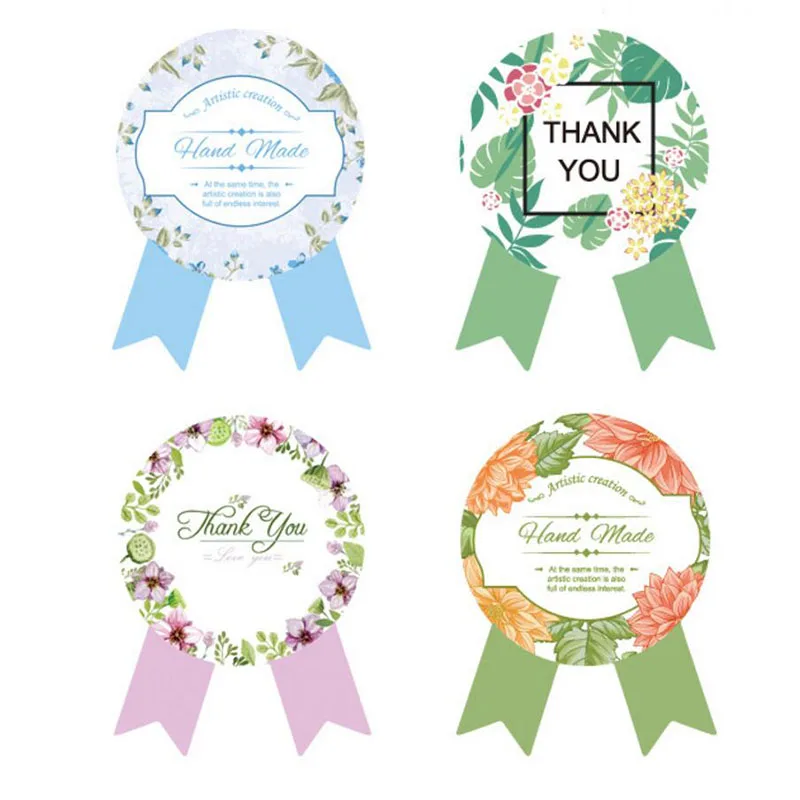 Pacote de Decoração Etiqueta do Selo Adesivo de Papel Projeto da Etiqueta para Escolher Forma Medalha Lote Produtos Caseiros Presente Etiqueta Dois 400 Pçs - 5 High Quality Material escolar e de escritório
