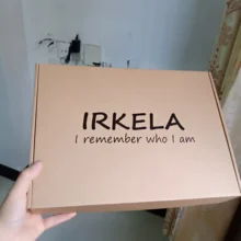 100 шт./лот на заказ крафт-коричневая коробка из гофрированной бумаги с принтом логотипа почтовые ящики для доставки упаковки футболок нижнее белье детская одежда